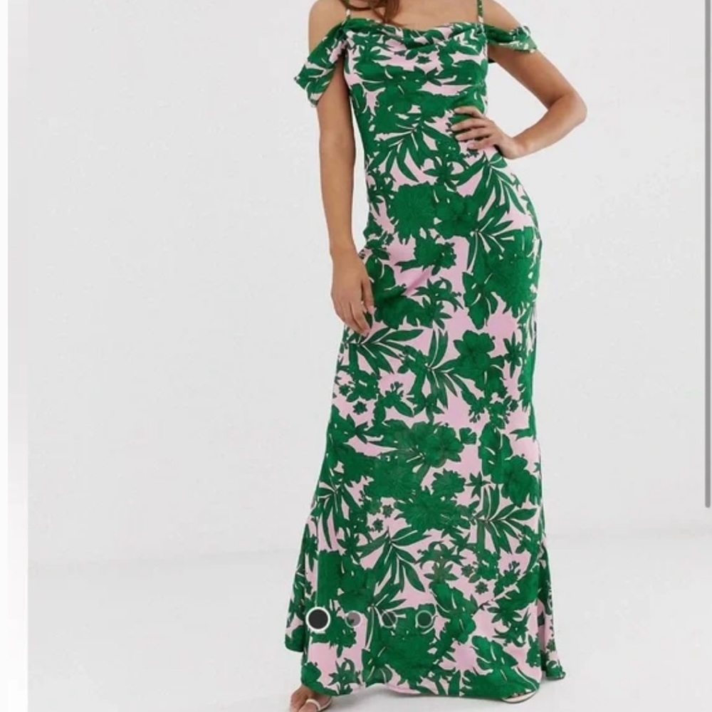 CLUB LONDON Tropical Floral Maxi Dress NWT